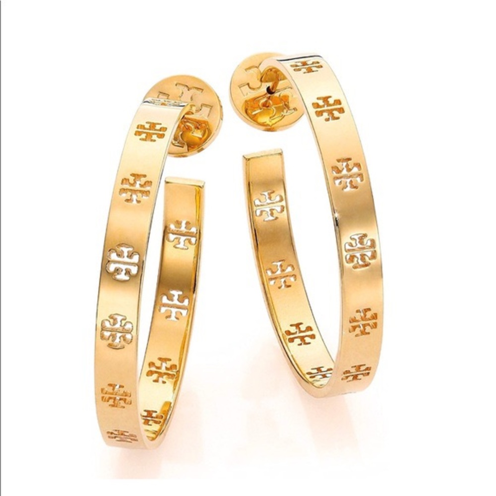 🔥SALE🔥NEW TORY BURCH PIERCED t LOGO HOOPS
